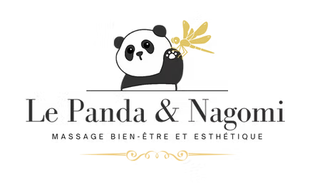 Logo Nagomi, un panda avec un insecte sur lui